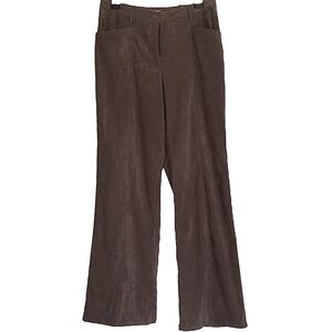 J. Jill Taupe Faux Suede Trouser Mid Rise Straight Leg Stretch Pants Size 8